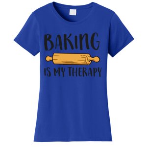 Baking Is My Therapy Funny Cookie Baking Baker Gift Women's T-Shirt