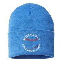 Baseball Is My Favorite Season Baseball Player Meaningful Gift Fan Sustainable Knit Beanie