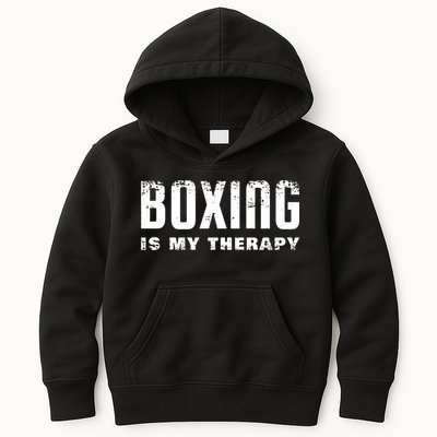 Boxing Is My Therapy Boxer Gift Kids Hoodie