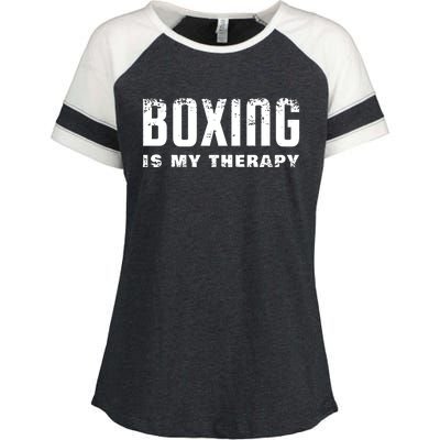 Boxing Is My Therapy Boxer Gift Enza Ladies Jersey Colorblock Tee