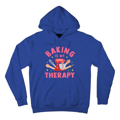 Baking Is My Therapy Funny Cooking Baker Bakery Pastry Funny Gift Meaningful Gif Hoodie