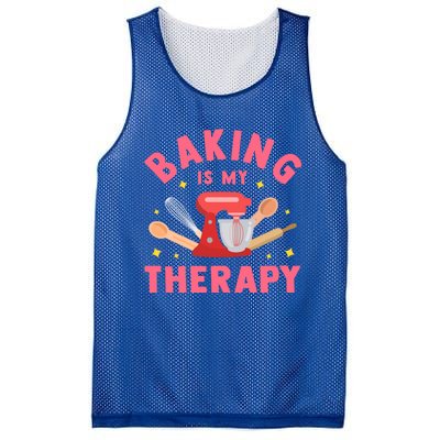 Baking Is My Therapy Funny Cooking Baker Bakery Pastry Funny Gift Meaningful Gif Mesh Reversible Basketball Jersey Tank