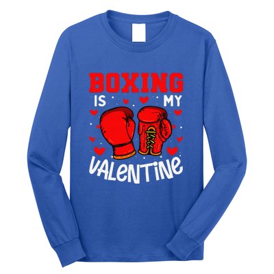 Boxing Is My Valentine Funny Sport Lover Long Sleeve Shirt