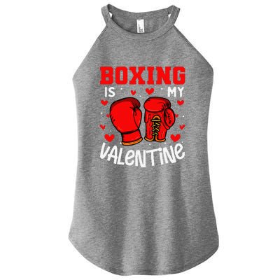 Boxing Is My Valentine Funny Sport Lover Women’s Perfect Tri Rocker Tank