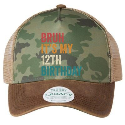 Bruh Its My 12th Birthday 12 Year Old Birthday Legacy Tie Dye Trucker Hat