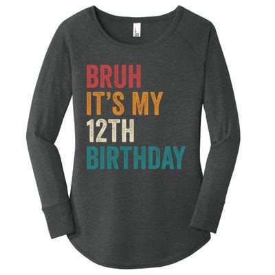 Bruh Its My 12th Birthday 12 Year Old Birthday Women's Perfect Tri Tunic Long Sleeve Shirt