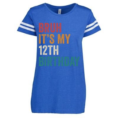 Bruh Its My 12th Birthday 12 Year Old Birthday Enza Ladies Jersey Football T-Shirt