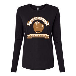 Baseball Is My Life Womens Cotton Relaxed Long Sleeve T-Shirt