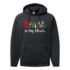 Believe In Magic Of Tiny Mistletoes NICU Nurse Christmas Performance Fleece Hoodie