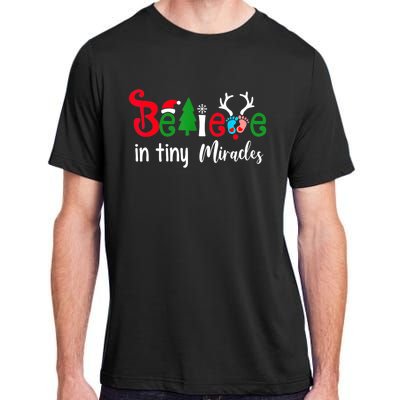 Believe In Magic Of Tiny Mistletoes NICU Nurse Christmas Adult ChromaSoft Performance T-Shirt