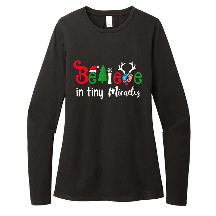 Believe In Magic Of Tiny Mistletoes NICU Nurse Christmas Womens CVC Long Sleeve Shirt