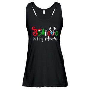 Believe In Magic Of Tiny Mistletoes NICU Nurse Christmas Ladies Essential Flowy Tank