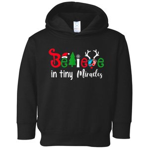 Believe In Magic Of Tiny Mistletoes NICU Nurse Christmas Toddler Hoodie