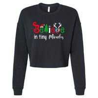 Believe In Magic Of Tiny Mistletoes NICU Nurse Christmas Cropped Pullover Crew