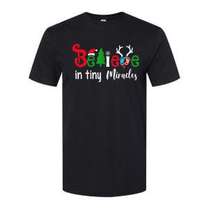 Believe In Magic Of Tiny Mistletoes NICU Nurse Christmas Softstyle CVC T-Shirt