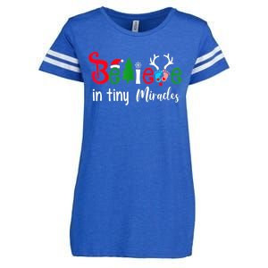 Believe In Magic Of Tiny Mistletoes NICU Nurse Christmas Enza Ladies Jersey Football T-Shirt