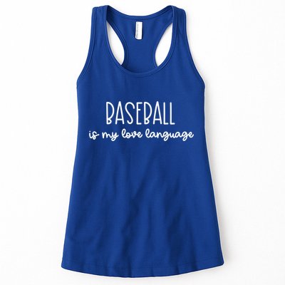 Baseball Is My Love Language Fan Gift Womens Tank Top