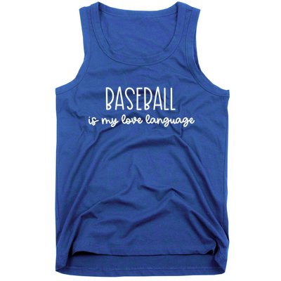 Baseball Is My Love Language Fan Gift Tank Top