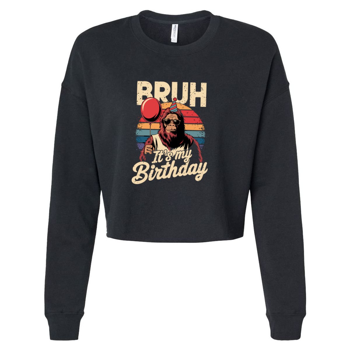 Bruh ItS My Birthday Funny Bigfoot Sasquatch Bday Retro Apron