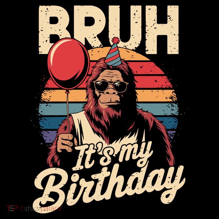 Bruh ItS My Birthday Funny Bigfoot Sasquatch Bday Retro Wool Snapback Cap