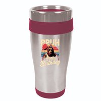 Bruh ItS My Birthday Funny Bigfoot Sasquatch Bday Retro 16oz Travel Tumbler