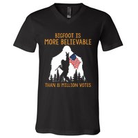 Bigfoot Is More Believable Than 81 Million Votes Vintage V-Neck T-Shirt