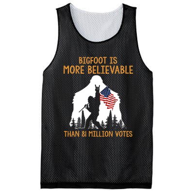 Bigfoot Is More Believable Than 81 Million Votes Vintage Mesh Reversible Basketball Jersey Tank