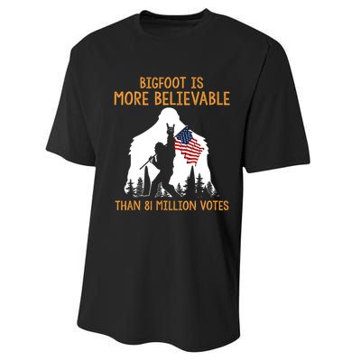 Bigfoot Is More Believable Than 81 Million Votes Vintage Performance Sprint T-Shirt