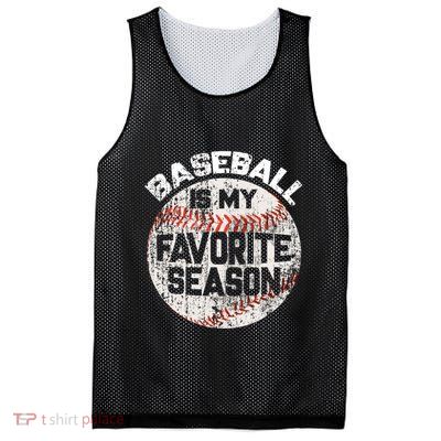 Baseball Is My Favorite Season Mesh Reversible Basketball Jersey Tank