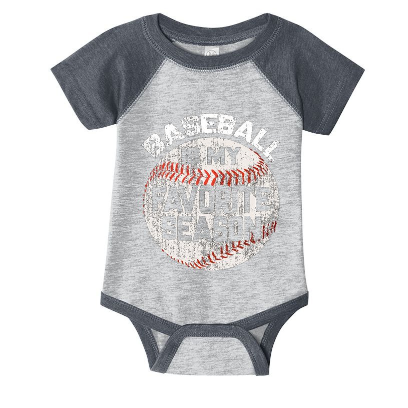 Baseball Is My Favorite Season Infant Baby Jersey Bodysuit