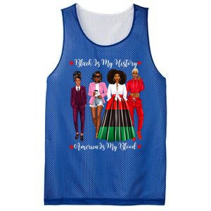 Black Is My History Strong Black Figures Blm Dress Great Gift Mesh Reversible Basketball Jersey Tank