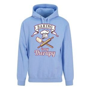 Baking Is My Therapy Funny Pastry Chef Bakers Gift Cute Gift Unisex Surf Hoodie