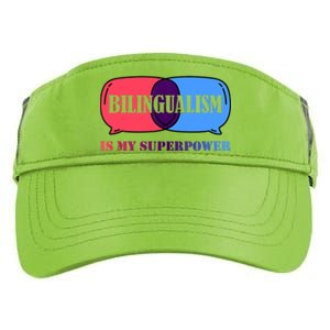 Bilingualism Is My Superpower Tank Top Adult Drive Performance Visor