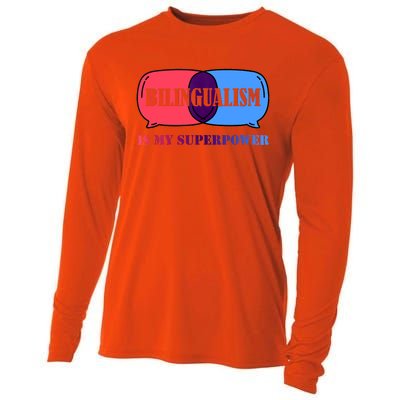 Bilingualism Is My Superpower Tank Top Cooling Performance Long Sleeve Crew