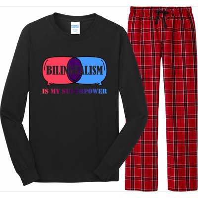 Bilingualism Is My Superpower Tank Top Long Sleeve Pajama Set