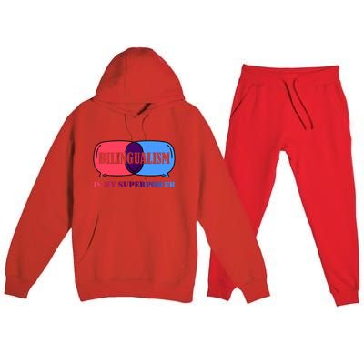 Bilingualism Is My Superpower Tank Top Premium Hooded Sweatsuit Set