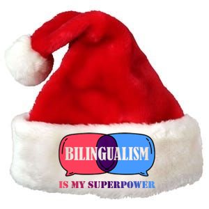 Bilingualism Is My Superpower Tank Top Premium Christmas Santa Hat