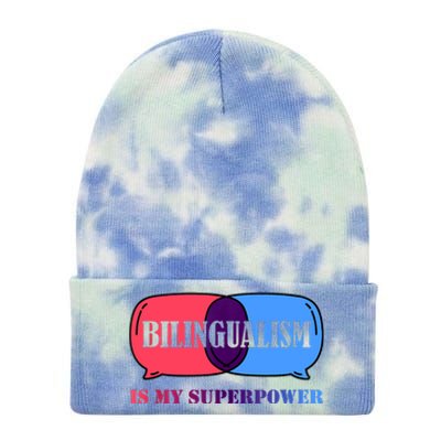 Bilingualism Is My Superpower Tank Top Tie Dye 12in Knit Beanie