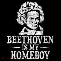 Beethoven Is My Homeboy Al Music Composer Teacher Women's V-Neck T-Shirt