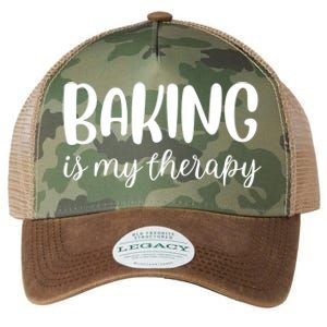 Baking Is My Therapy Funny Gift Legacy Tie Dye Trucker Hat