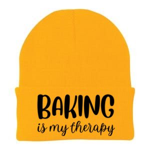 Baking Is My Therapy Funny Gift Knit Cap Winter Beanie