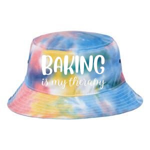 Baking Is My Therapy Funny Gift Tie Dye Newport Bucket Hat