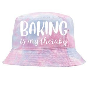 Baking Is My Therapy Funny Gift Tie-Dyed Bucket Hat