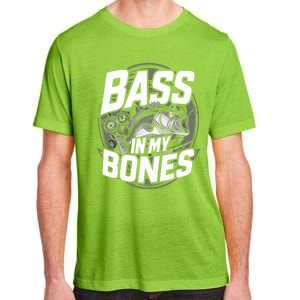 Bass In My Bones Bass Fishing Gift Adult ChromaSoft Performance T-Shirt