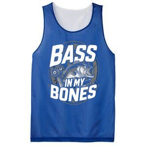 Bass In My Bones Bass Fishing Gift Mesh Reversible Basketball Jersey Tank