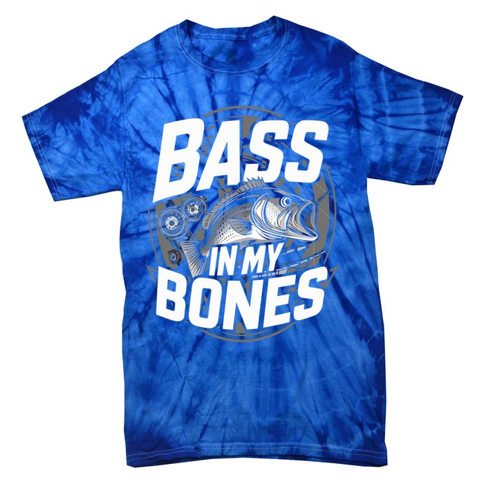 Bass In My Bones Bass Fishing Gift Tie-Dye T-Shirt