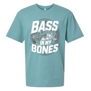 Bass In My Bones Bass Fishing Gift Sueded Cloud Jersey T-Shirt