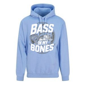 Bass In My Bones Bass Fishing Gift Unisex Surf Hoodie