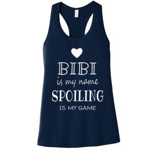 Bibi Is My Name Funny Graphic Gifts For Bibi Grandma Women's Racerback Tank