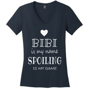 Bibi Is My Name Funny Graphic Gifts For Bibi Grandma Women's V-Neck T-Shirt